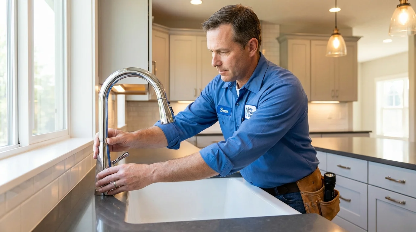 Kitchen faucet installation by Johns Plumbing LLC in Franklinton